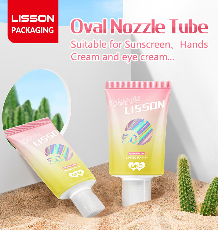 Oval Cosmetic Tube for Sunscreen