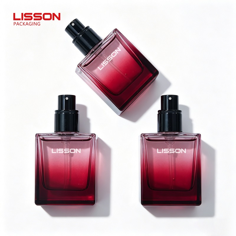Gradient Red Glass Spray Bottle