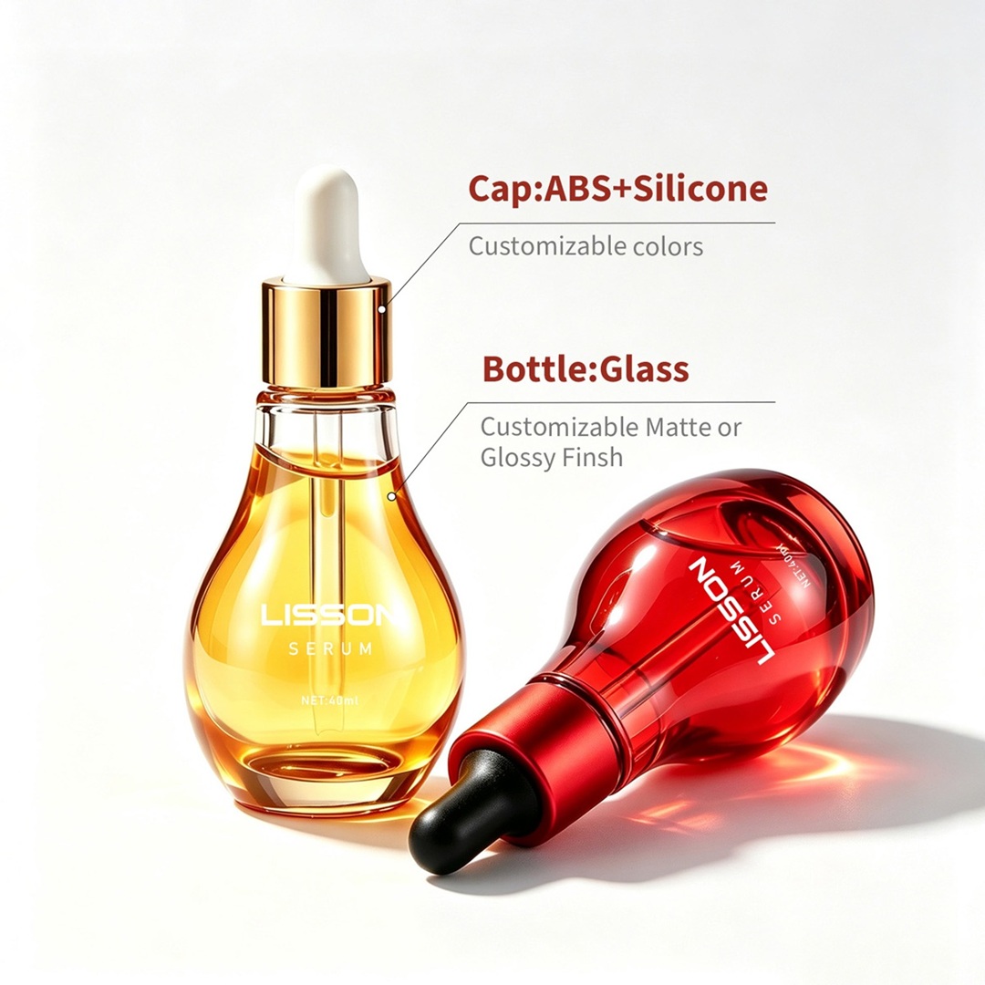 custom glass essential oil bottle