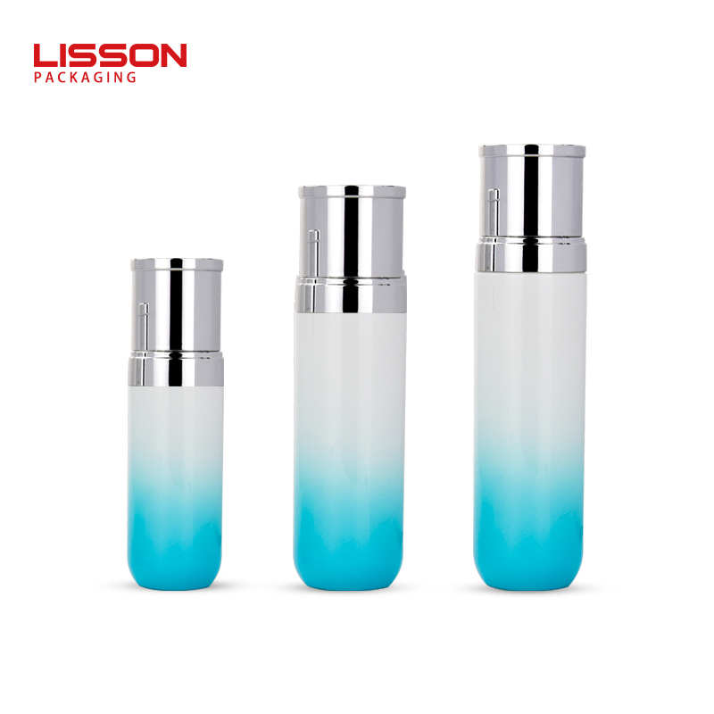 Gradient Glass Bottles with Lotion Pumps