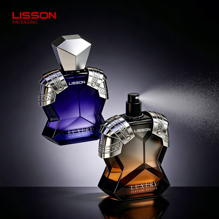 Custom Armor-Style Glass Perfume Bottle
