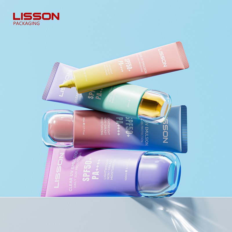 Custom Cosmetic Oval Tube With Double Layer Cap