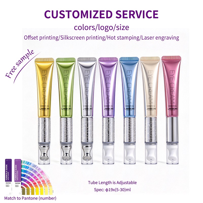 Vibrating eye cream tube