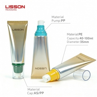 أنبوب ضغط تجميلي بمضخة بارزة