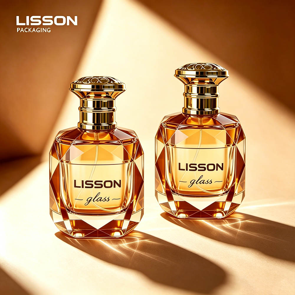 diamond-cut glass bottle