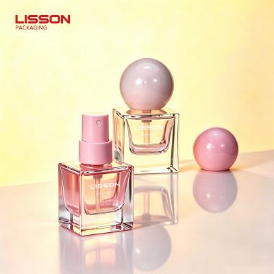 Perfume bottle with ball cap
