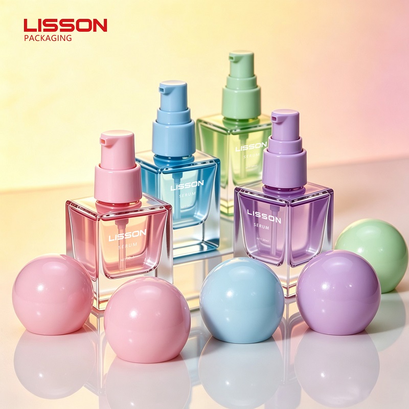 Perfume bottle with ball cap