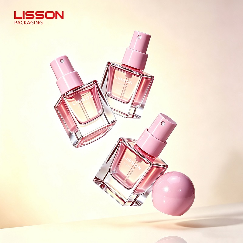 Perfume bottle with ball cap