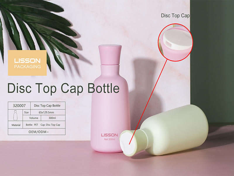 زجاجة PET البلاستيكية مع غطاء Dico العلوي - خيار مناسب لتعبئة الشامبو والبلسم